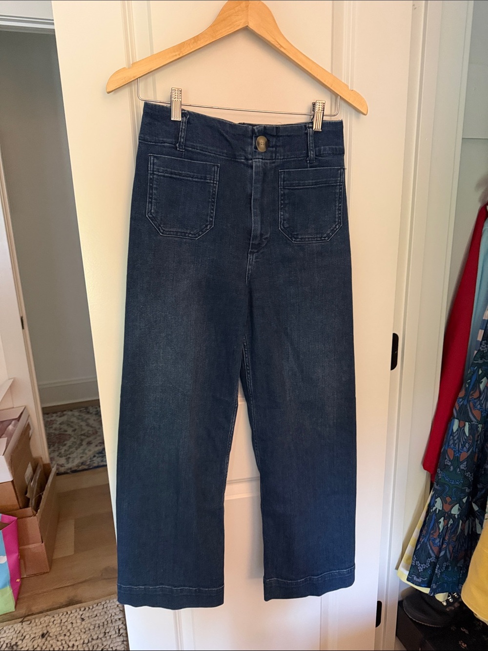 Pilcro Wide Leg Patch Pocket Jean 27